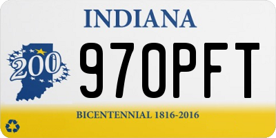 IN license plate 970PFT