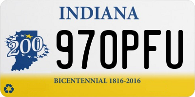 IN license plate 970PFU