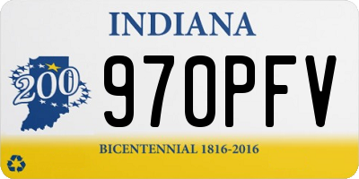IN license plate 970PFV