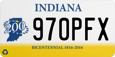 IN license plate 970PFX