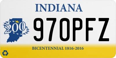 IN license plate 970PFZ