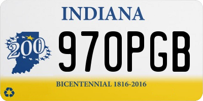 IN license plate 970PGB