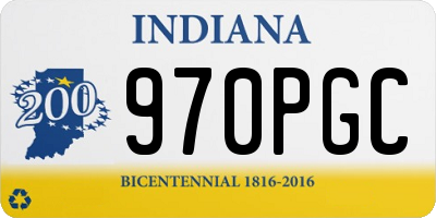 IN license plate 970PGC