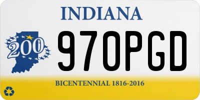 IN license plate 970PGD