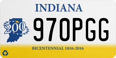 IN license plate 970PGG
