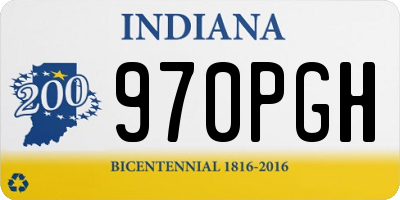 IN license plate 970PGH