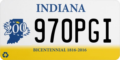 IN license plate 970PGI