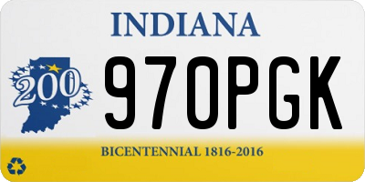 IN license plate 970PGK