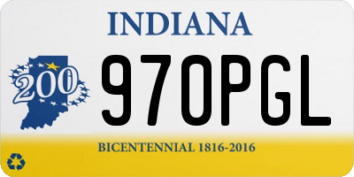 IN license plate 970PGL