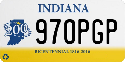 IN license plate 970PGP