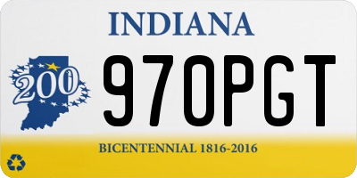 IN license plate 970PGT