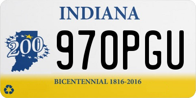 IN license plate 970PGU