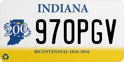 IN license plate 970PGV