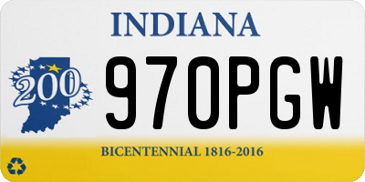IN license plate 970PGW