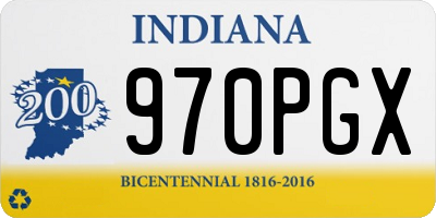 IN license plate 970PGX