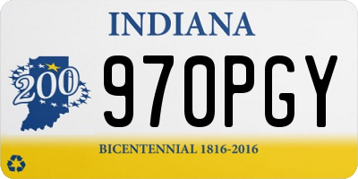 IN license plate 970PGY
