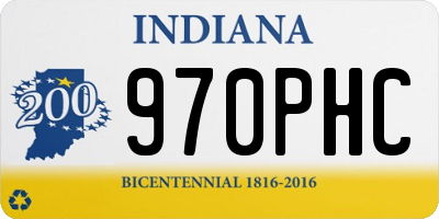 IN license plate 970PHC