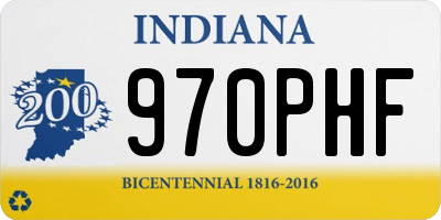 IN license plate 970PHF