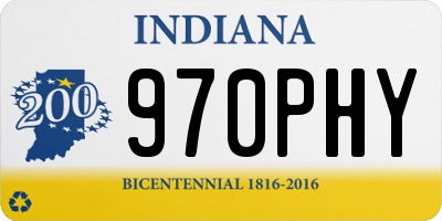 IN license plate 970PHY