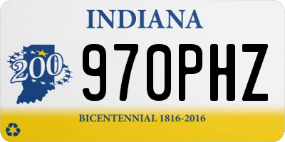 IN license plate 970PHZ