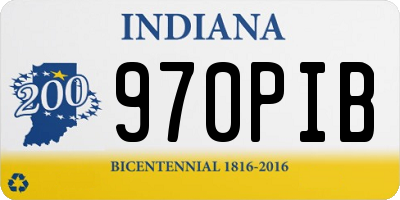 IN license plate 970PIB