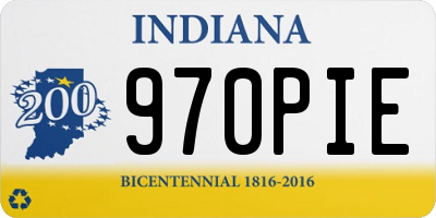 IN license plate 970PIE