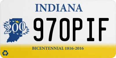 IN license plate 970PIF