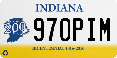 IN license plate 970PIM