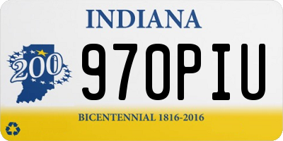 IN license plate 970PIU