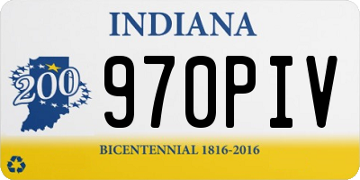 IN license plate 970PIV