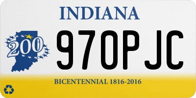 IN license plate 970PJC
