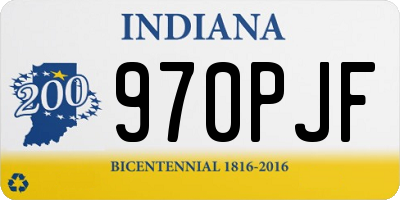 IN license plate 970PJF