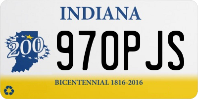IN license plate 970PJS
