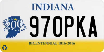 IN license plate 970PKA