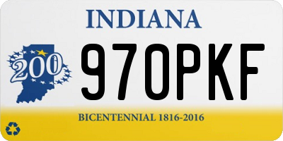 IN license plate 970PKF