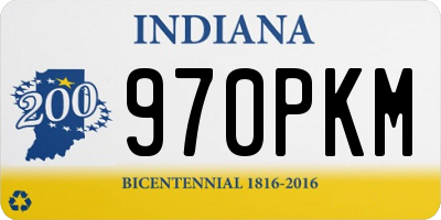 IN license plate 970PKM