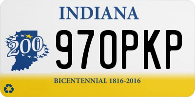 IN license plate 970PKP