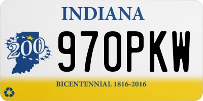 IN license plate 970PKW