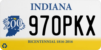 IN license plate 970PKX