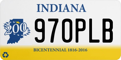 IN license plate 970PLB