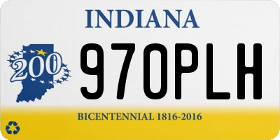 IN license plate 970PLH
