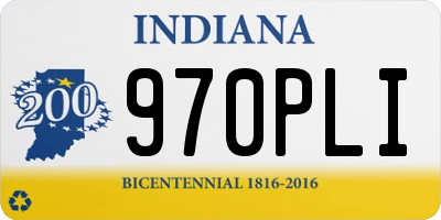 IN license plate 970PLI