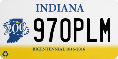 IN license plate 970PLM