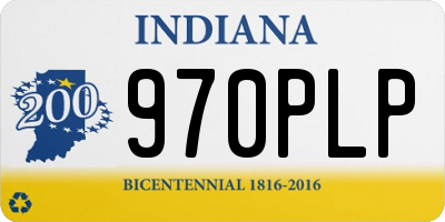IN license plate 970PLP