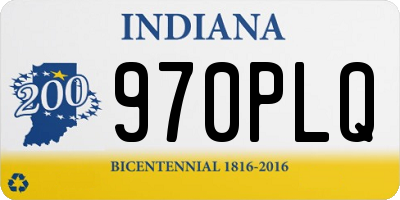 IN license plate 970PLQ