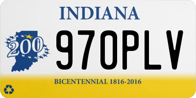 IN license plate 970PLV