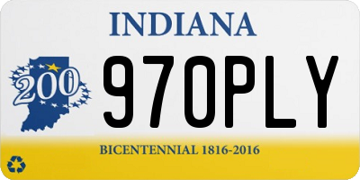 IN license plate 970PLY
