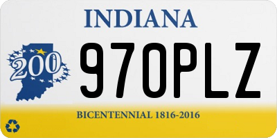 IN license plate 970PLZ