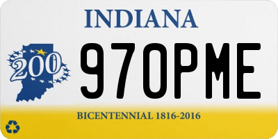 IN license plate 970PME