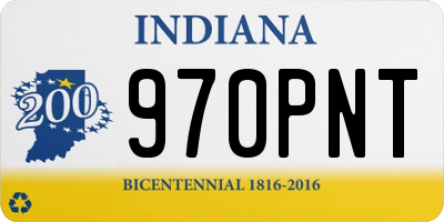 IN license plate 970PNT